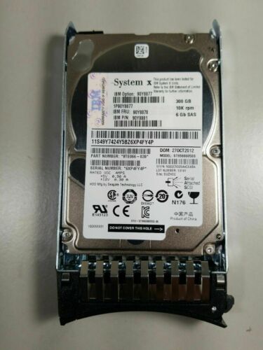 IBM 300GB 10K 6G SFF SAS Hard Disk Drive WD3001BKHG 90Y8881 90Y8877 PN:90Y8878 2nd :90Y8878: Alt () Other /00YC530/