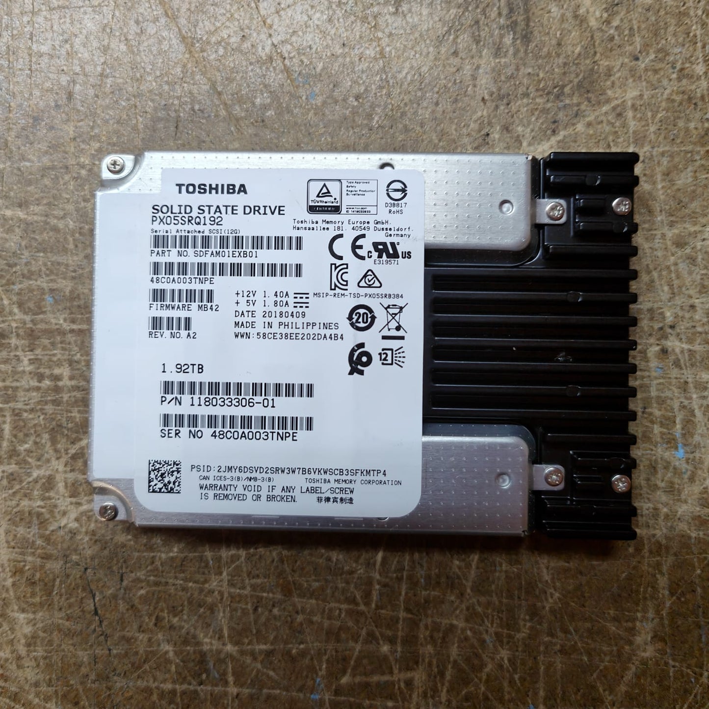 PX05SRQ192 EMC 1.92TB SSD SAS 12Gbps 2.5-Inch Solid State Drive 2nd :: Alt () Other //