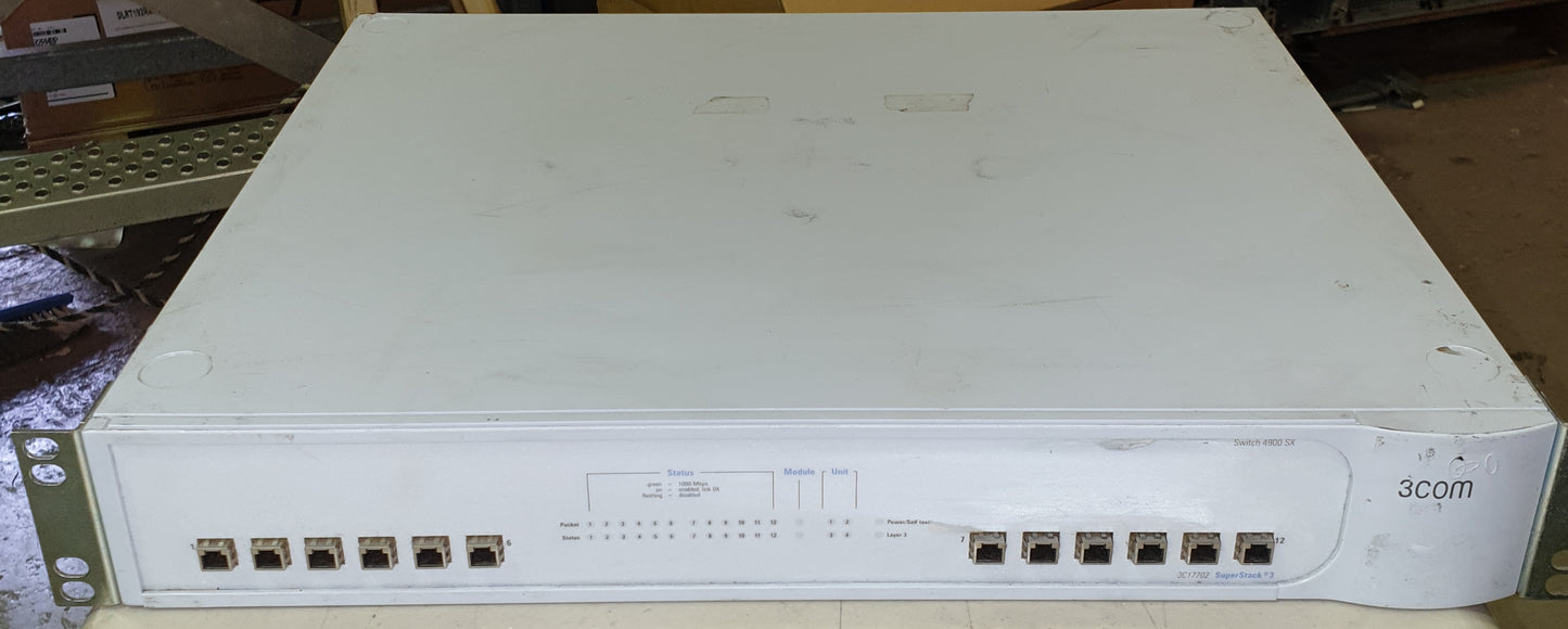 3Com HP 3C17702 3Com SuperStack 3 (3C17702) 12-Ports External Switch Managed 2nd :: Alt (11770-210-000-8.02) Other //