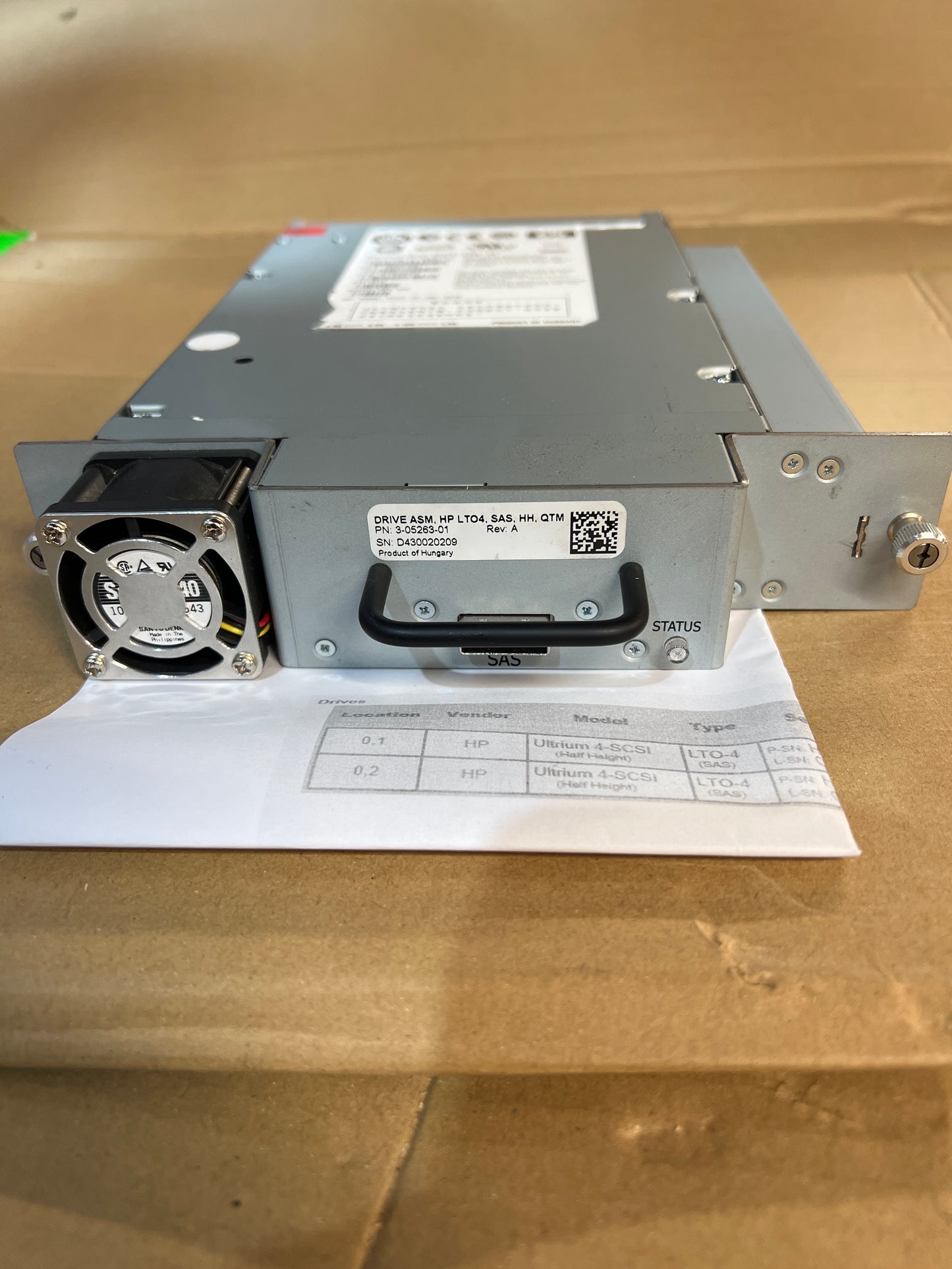 Quantum LSC1S-UTDM-L4HA 3-05263-01 LTO4 HH SAS Tape Drive Module for i40, i80 Interface SAS MPN	LSC1SUTDML4HA Model 3-05263-01 2nd :: Alt () Other //