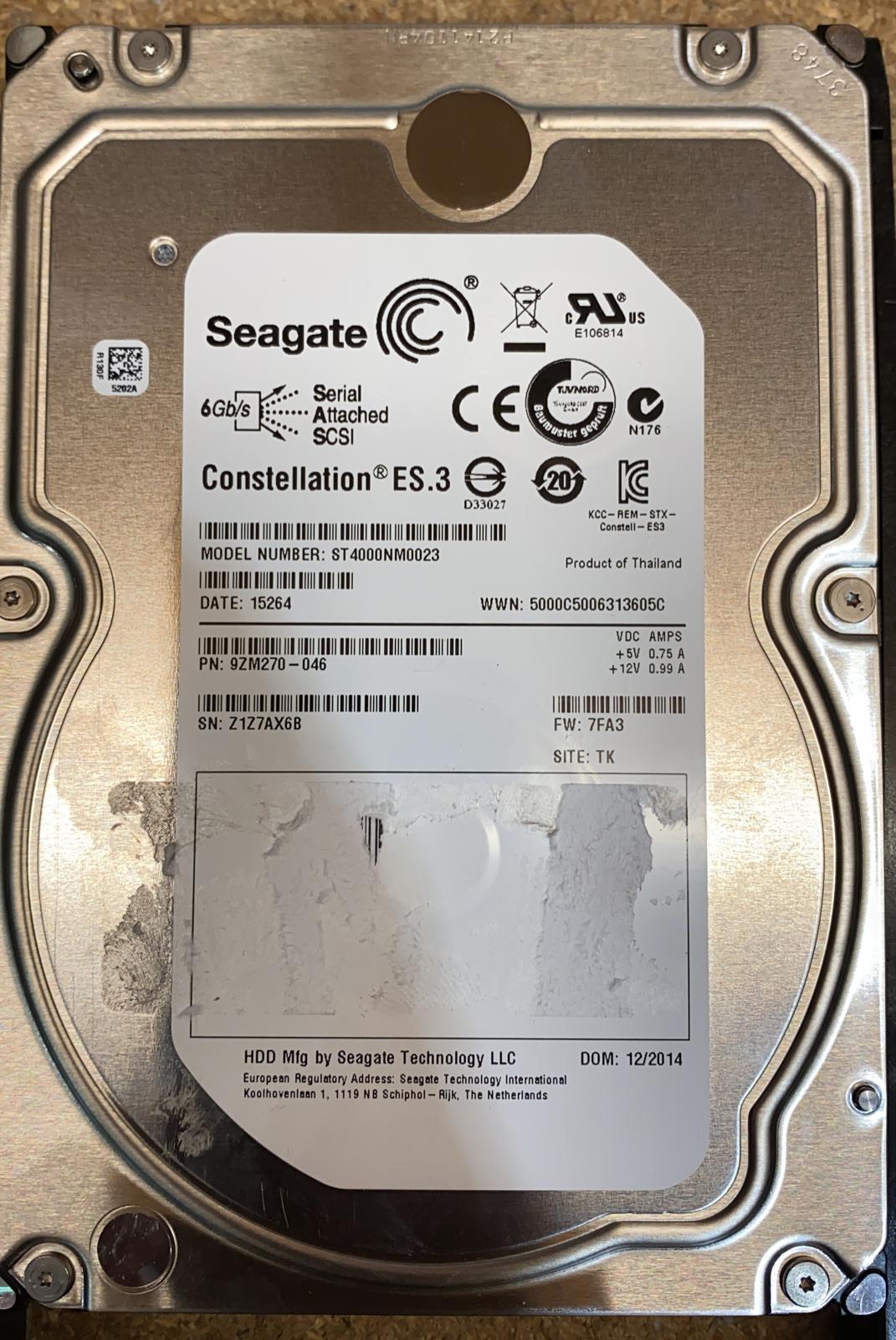 ST4000NM0023 5552784-P, S2E-H4R0SS, 9ZM270-046, ST4000NM0023 Hitachi G1000 SAS 4TB 7.2K 6Gbps LFF Hard Disk Drive 2nd :ST4000NM0023: Alt (5552784-P, S2E-H4R0SS, 9ZM270-046, ST4000NM0023) Other /9ZM270-001/