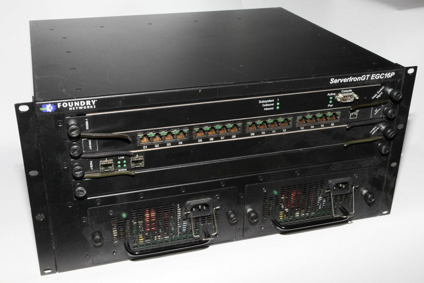 Foundry Networks Server Iron GT EGC16-MN B4000 Chassis  1 PSU Modular Switch PN:SI-GT-EGC16 2nd :SI-GT-EGC16: Alt () Other //