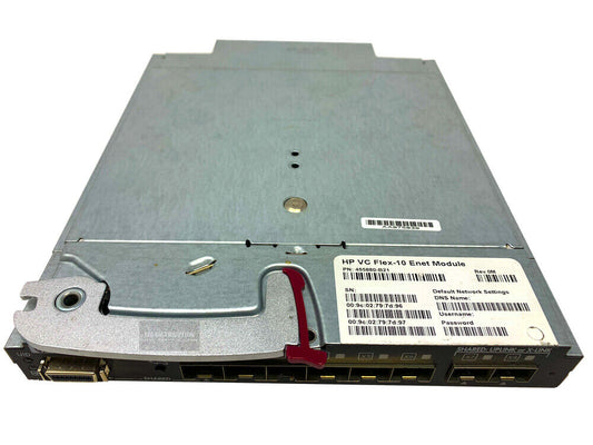 HP Virtual Connect Flex-10 10Gb Ethernet Module for c- Class Blade System 455880-B21 455882-001 708052-001 sw 459864-B21 PN:591973-B21 2nd :591973-B21: Alt () Other //