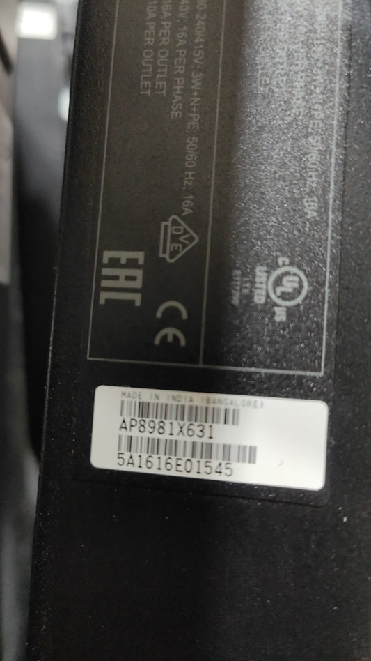 APC RACK PDU 2G SWITCHED 0U 11KW PN:AP8981X631:2nd :: Alt () Other //