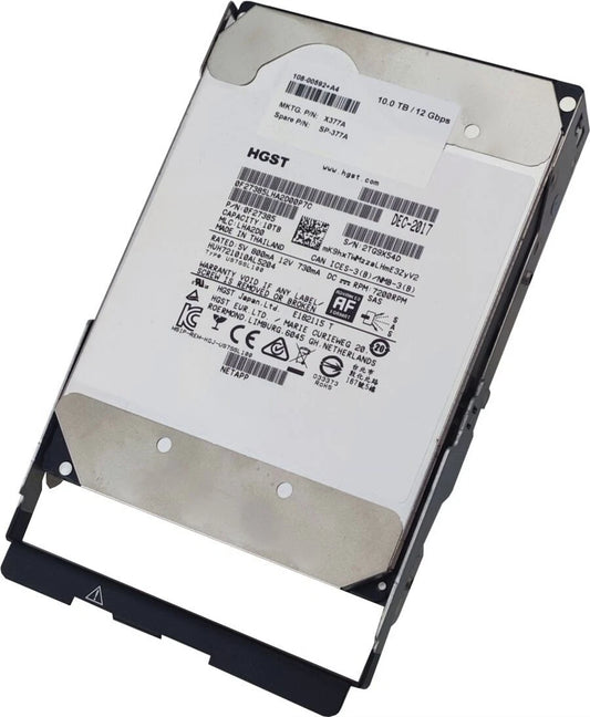 NetApp 10TB 7.2k 12GBps 3.5" NL SAS HARD DISK DRIVE 08-00592 SP-377A DS460C PN:X377A-R6:2nd :: Alt () Other //