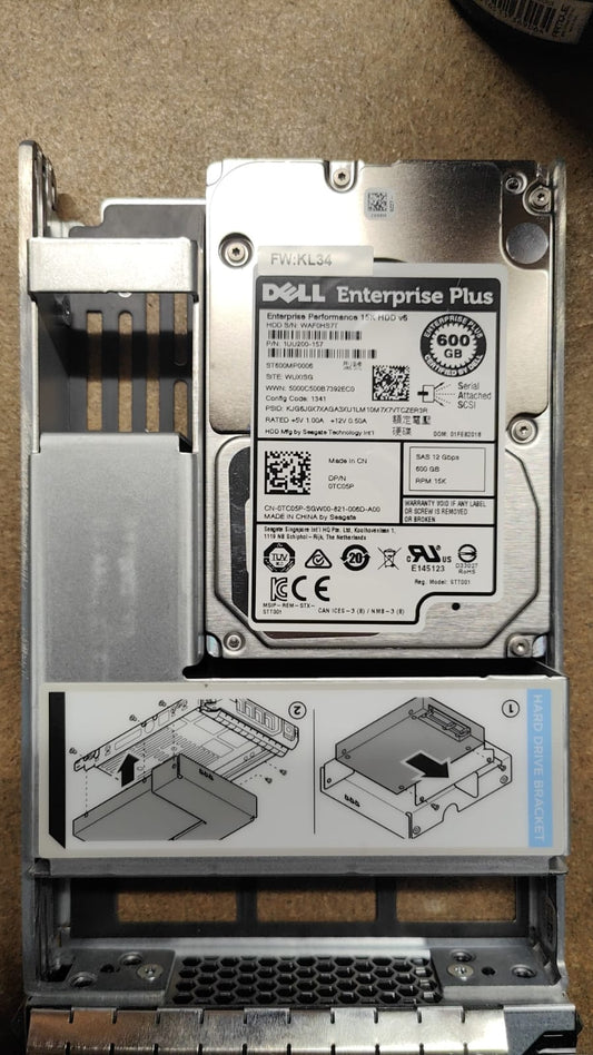 DELL 1UU200-157 600GB 15K 12G 2.5INCH SAS HDD -  From equallogic ps6210  2nd :: Alt (0TC05P) Other //