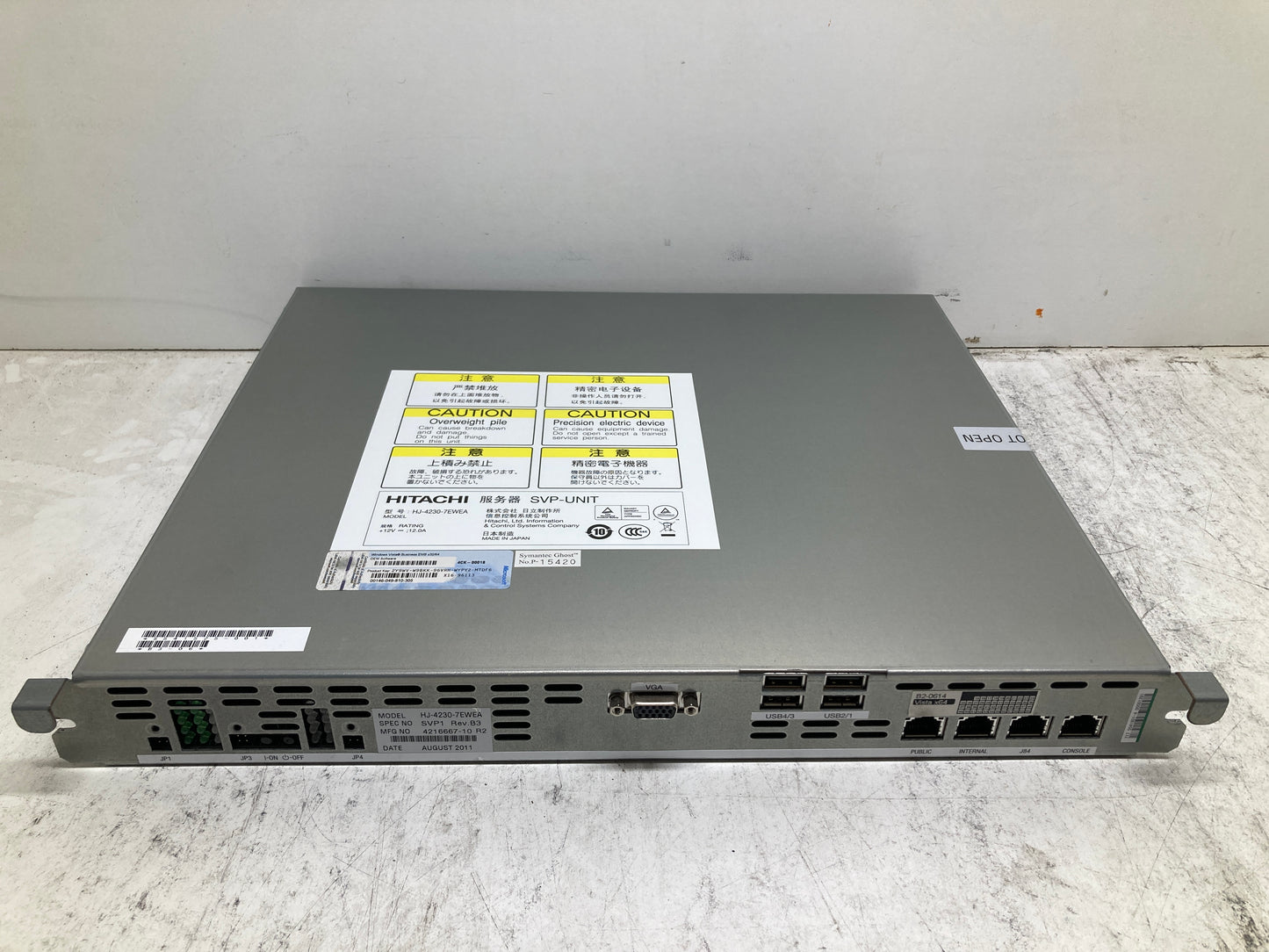 5541801-A Hitachi HDS VSP Service Processor Unit Model: HJ-4230-7EWEA