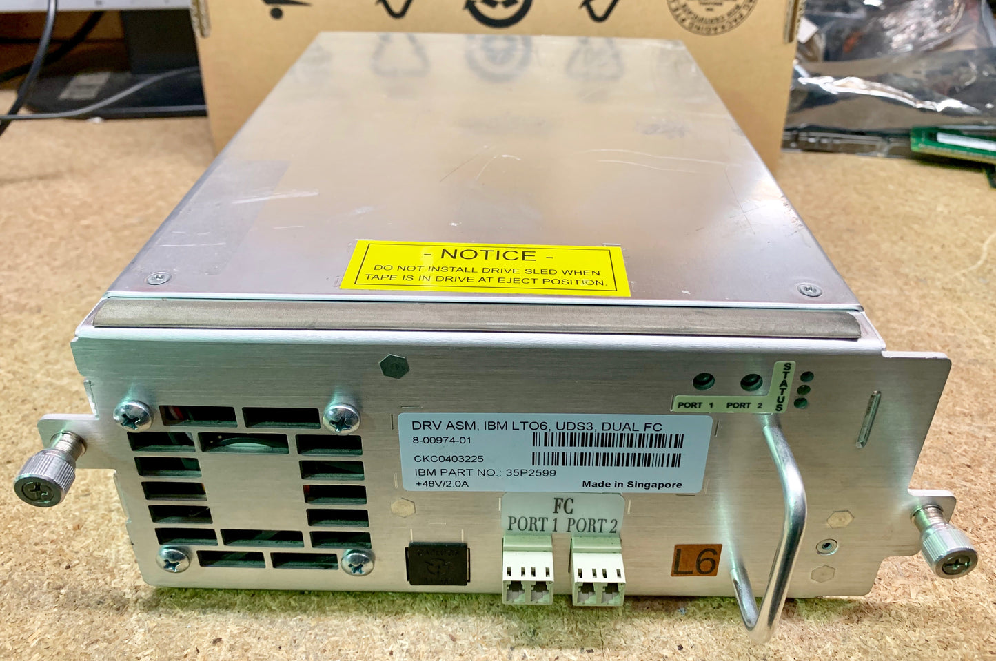 35P2599 IBM TS3310 3576-8342 LTO-6 Full Height Dual Port Fibre Channel Tape Drive 2nd :35P2599: Alt () Other //