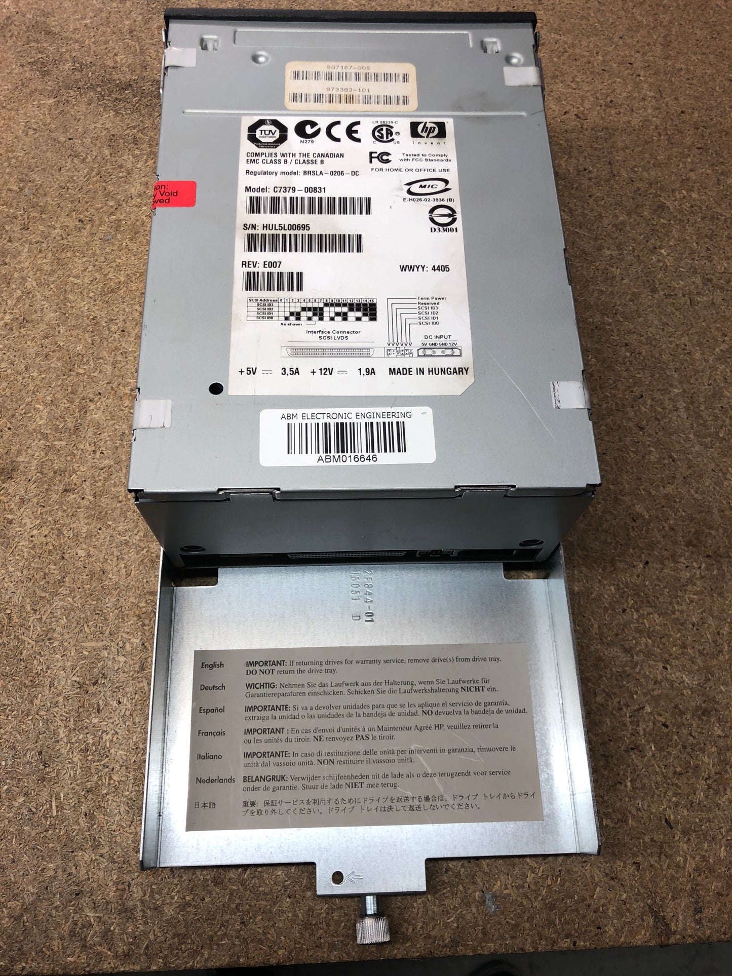 HP LTO-2 Ultrium 460 MSL Drive PN:331225-001 2nd :331225-001: Alt () Other //