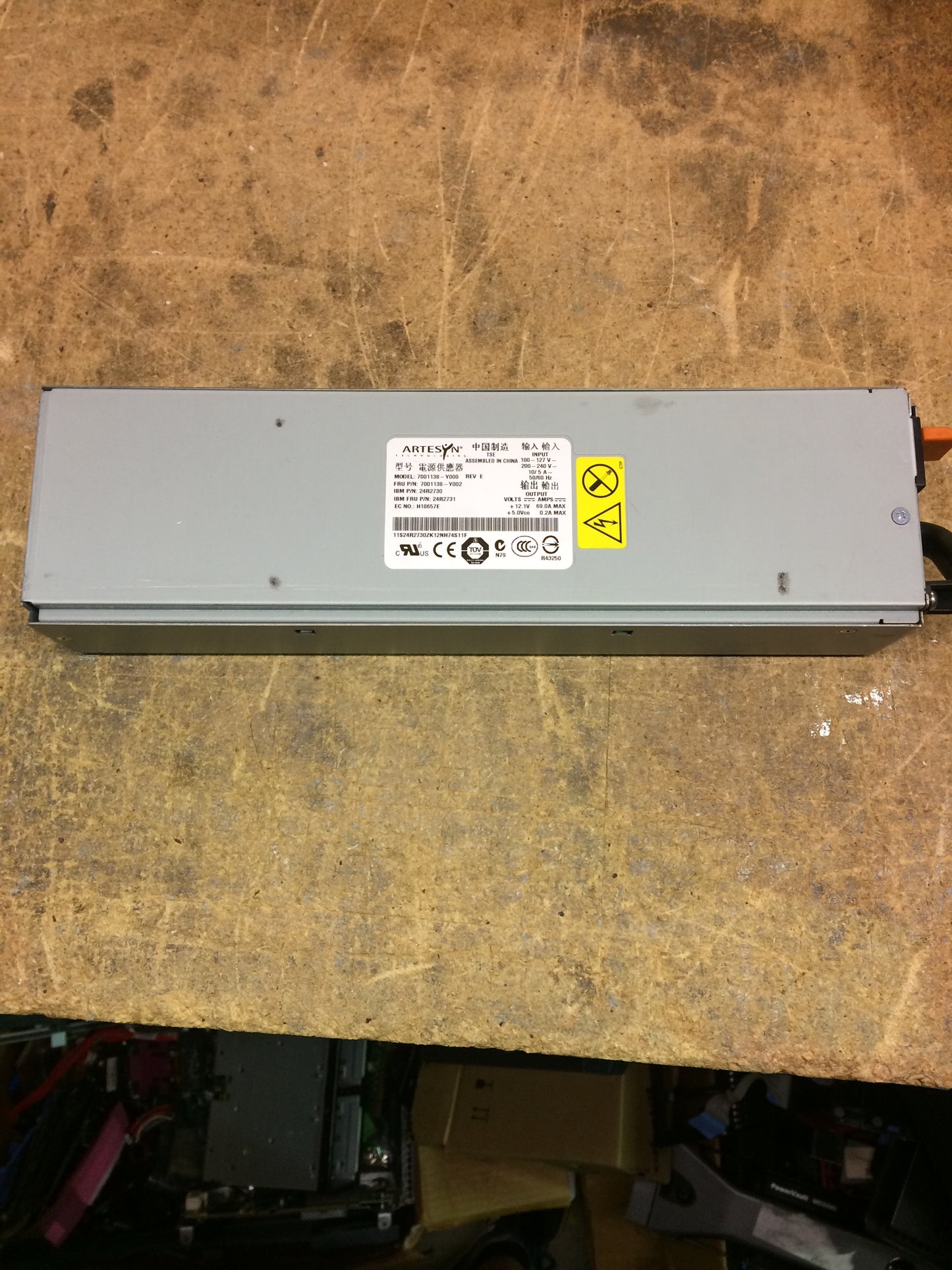 IBM 835 Watt Hot swap Pluggable Power Supply PN:24R2730 2nd :24R2730: Alt () Other //