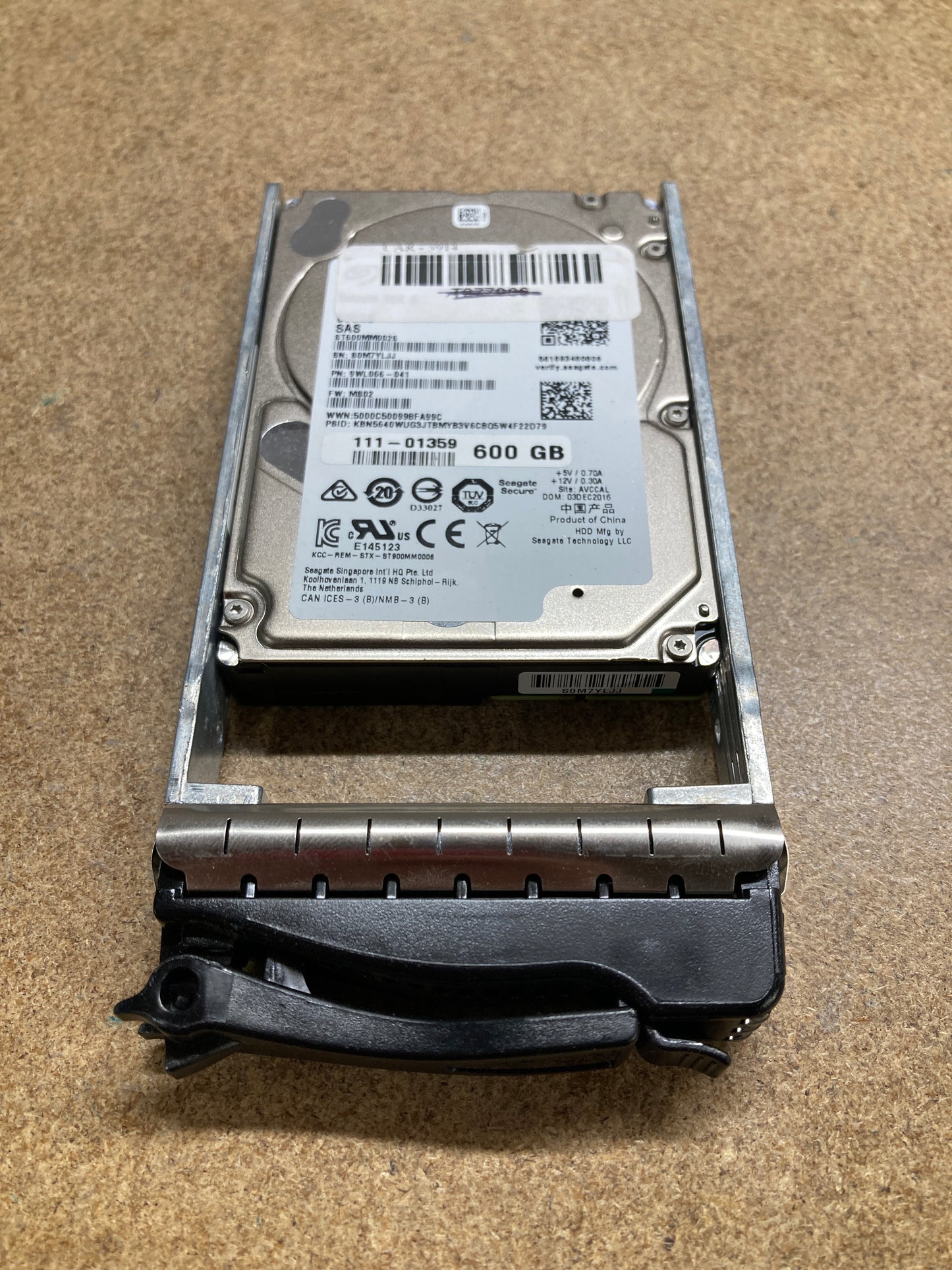 111-01359 NetApp 10K RPM 600GB 2.5" SAS 6GB/S HDD 2nd :ST600MM0026: Alt () Other /9WL066-041/