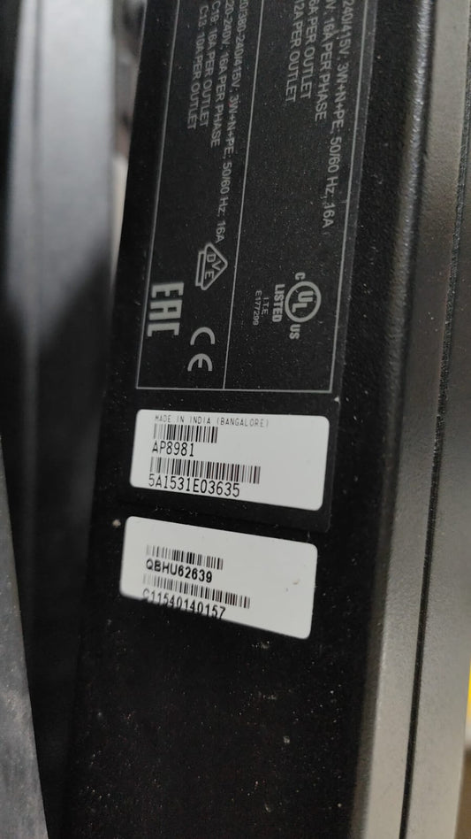 APC 24-Outlet (21xC13, 3xC19) 16A 230V IEC 60309 PDU PN:AP8981: 2nd :: Alt () Other //