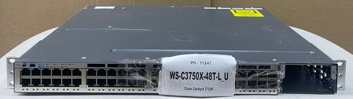 Cisco Catalyst 3750 X Series 48 Port Network Switch PN:WS-C3750X-48T-L 2nd :WS-C3750X-48T-L: Alt () Other //