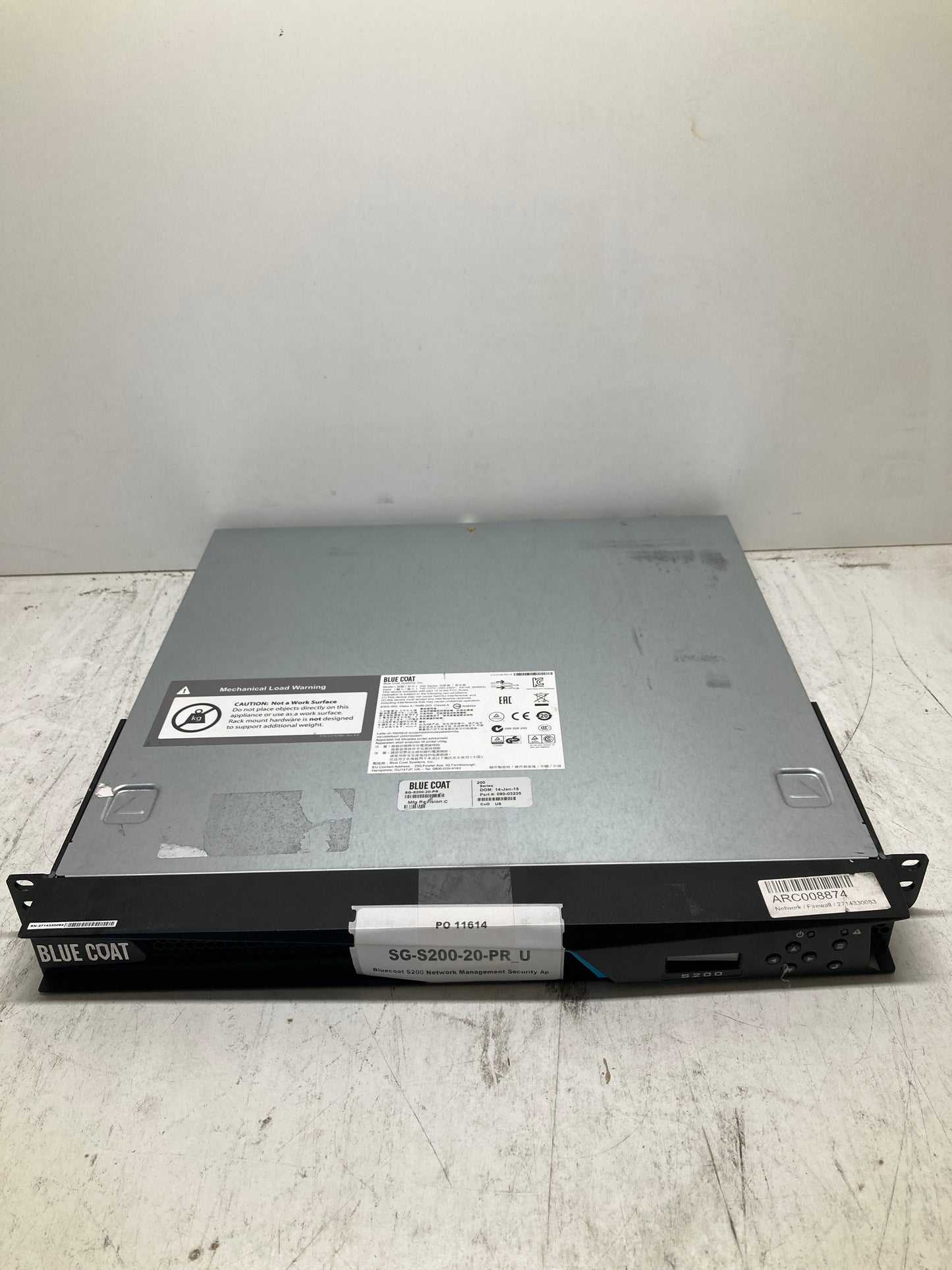 SG-S200-20-PR Bluecoat S200 Network Management Security Appliance 2nd :: Alt () Other /090-03235/