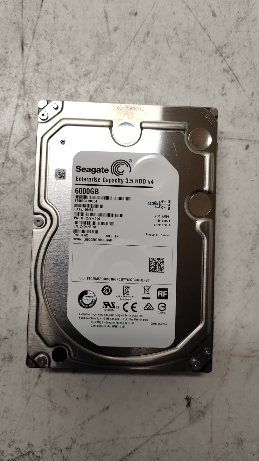 ST6000NM0034 Seagate Enterprise 6TB 7.2K 6gb/s 3.5" SAS HDD 2nd :: Alt () Other //