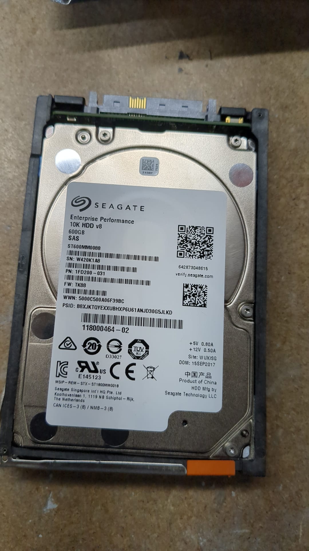 005051956 EMC 600GB 10K 6Gbps 2.5" SAS Hard Disk Drive VNXe3100 VNXe3150 2nd :005049203: Alt (005049820 005049804 005049820 005050285 005050282 005049804 005050344 005050700 005050703 005050211 005050214 005051466) Other /VX-2S10-600 V4-2S10-600 /