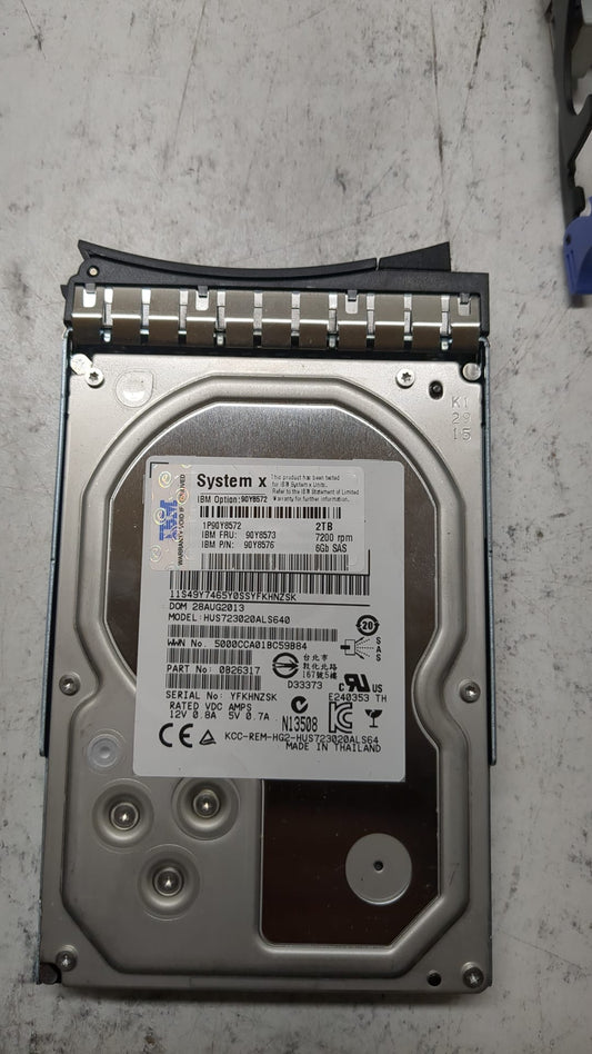 90Y8572 2TB 7.2K 6Gbps NL SAS 3.5" HDD Hard Disk Drive 90Y8573 2nd :: Alt Other //