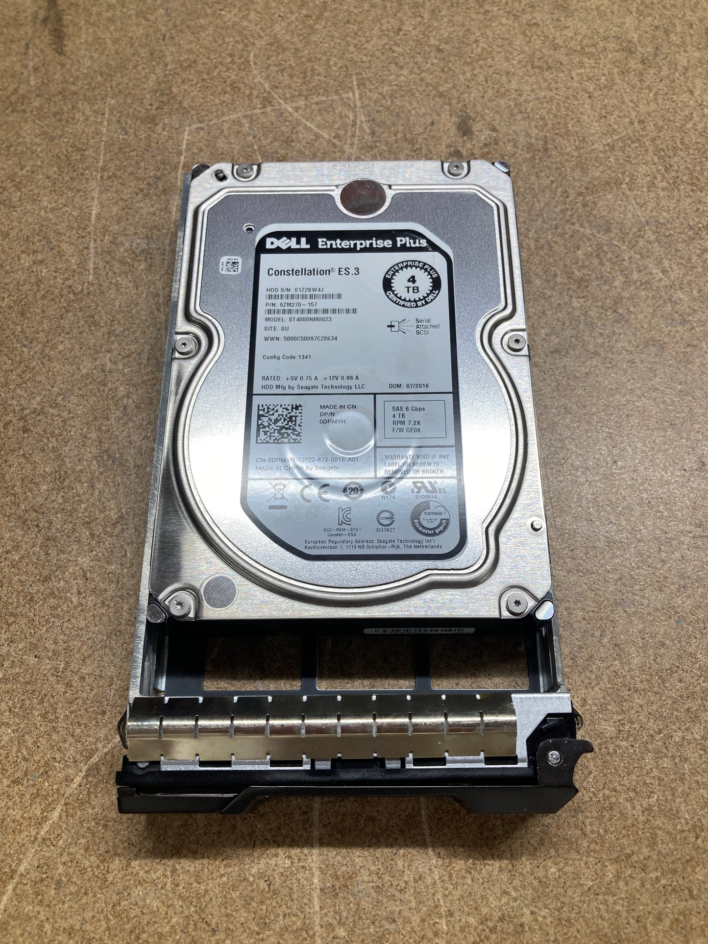 DRMYH_SC200 DRMYH Dell 3.5" SAS 4TB 6GB/s 7.2K RPM 3.5" HDD w/ Dell Compellent SC200 Tray 2nd :: Alt () Other / CML-9ZM270 CML-9ZM270-157 /