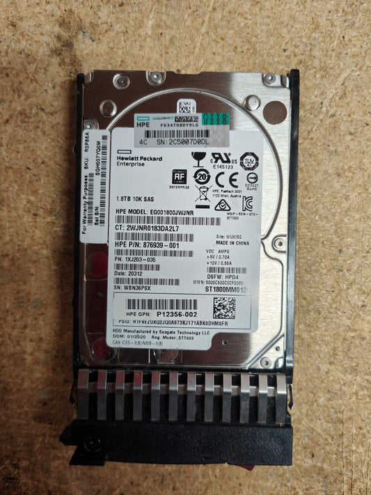 HP 876939-001 1.8TB 10K 12G 2.5INCH MSA SAS HARD DISK DRIVE 2nd :: Alt () Other /EG001800JWJNR 1XJ203-035 ST1800MM0129/