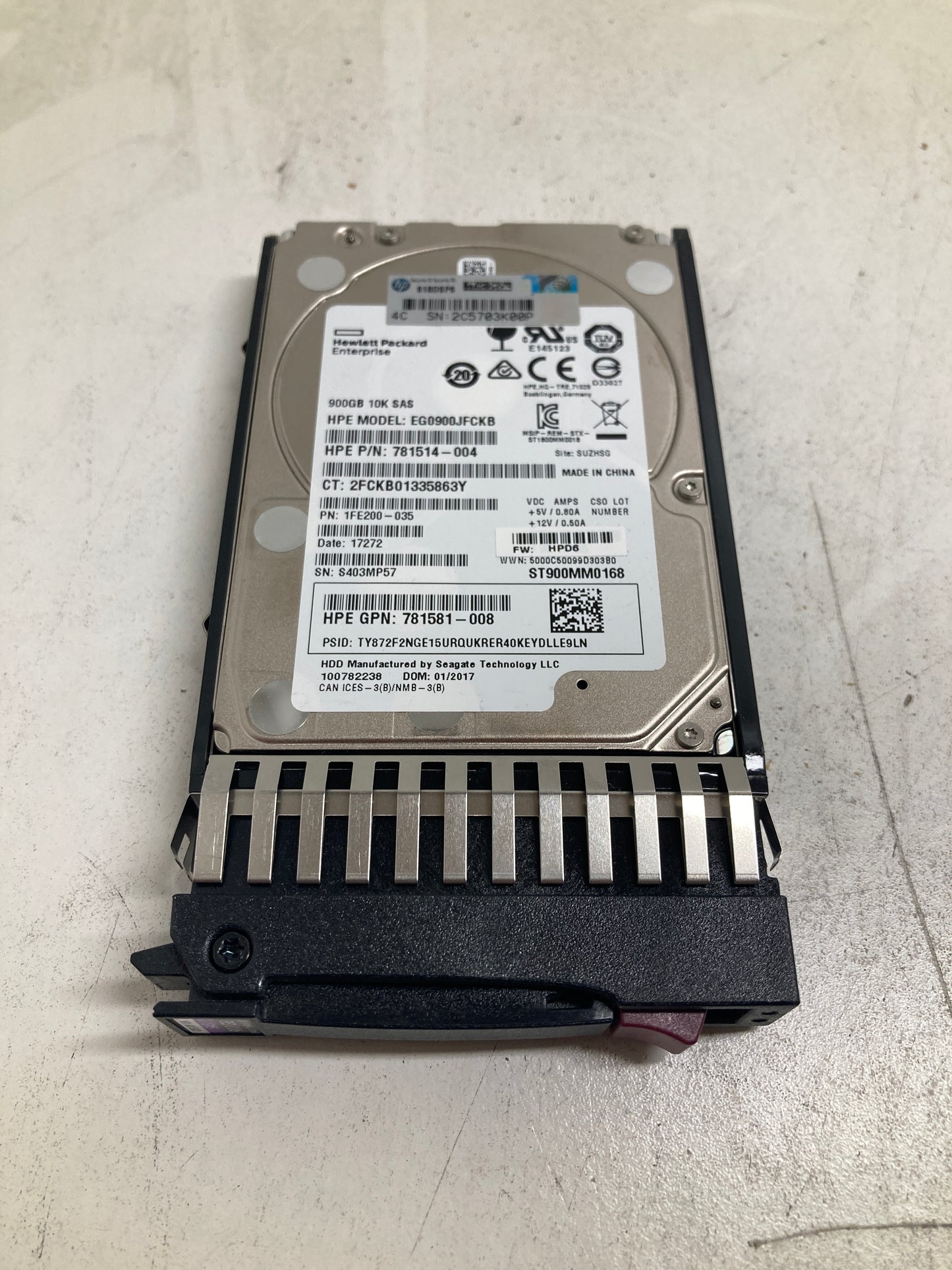 785075-B21 HP 900GB 12Gb/s SAS 10K RPM 2.5" ENT SFF Hard Drive 2nd :785414-001: Alt () Other //